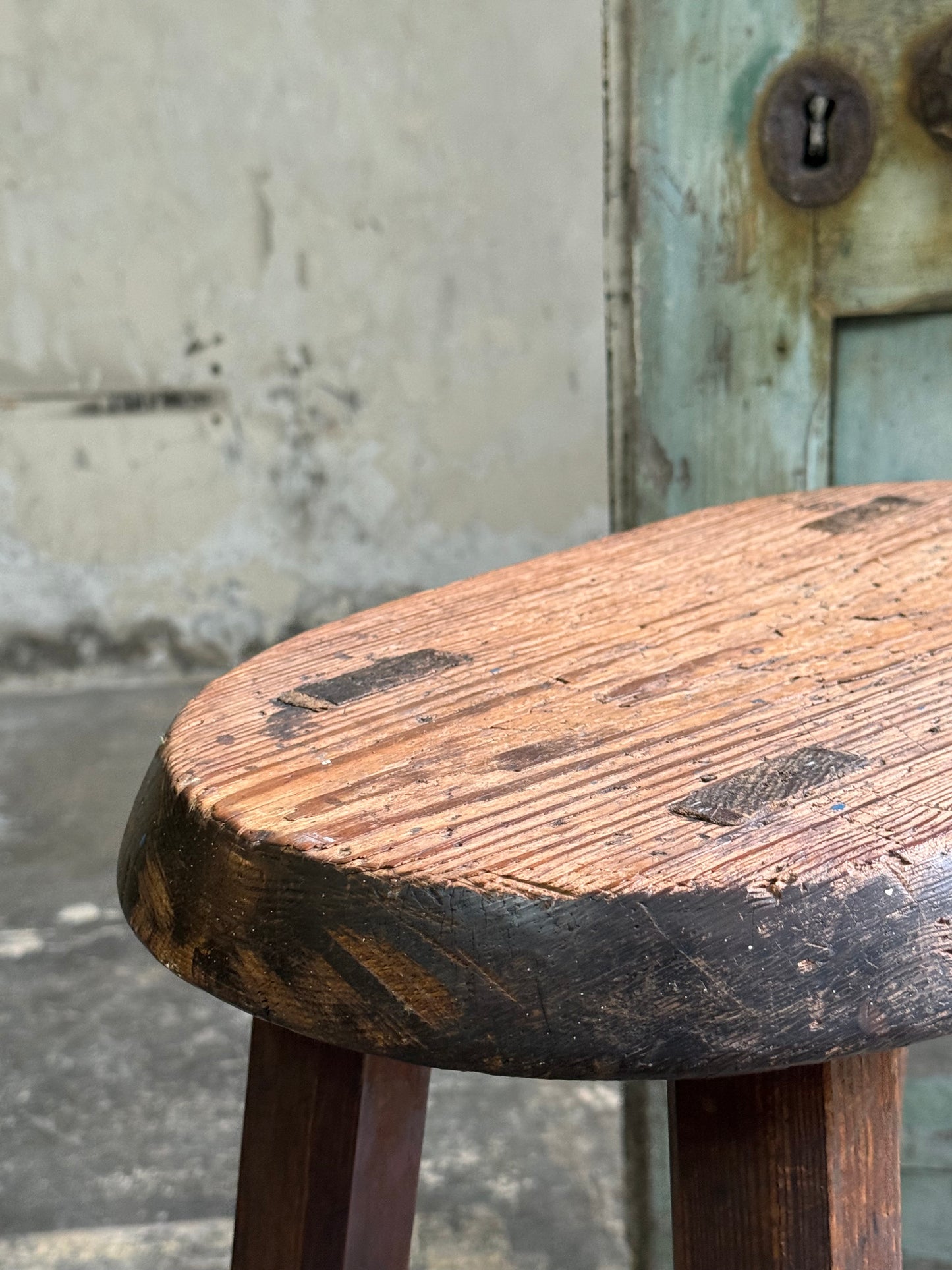 Scottish 19thC Pitch Pine Stool
