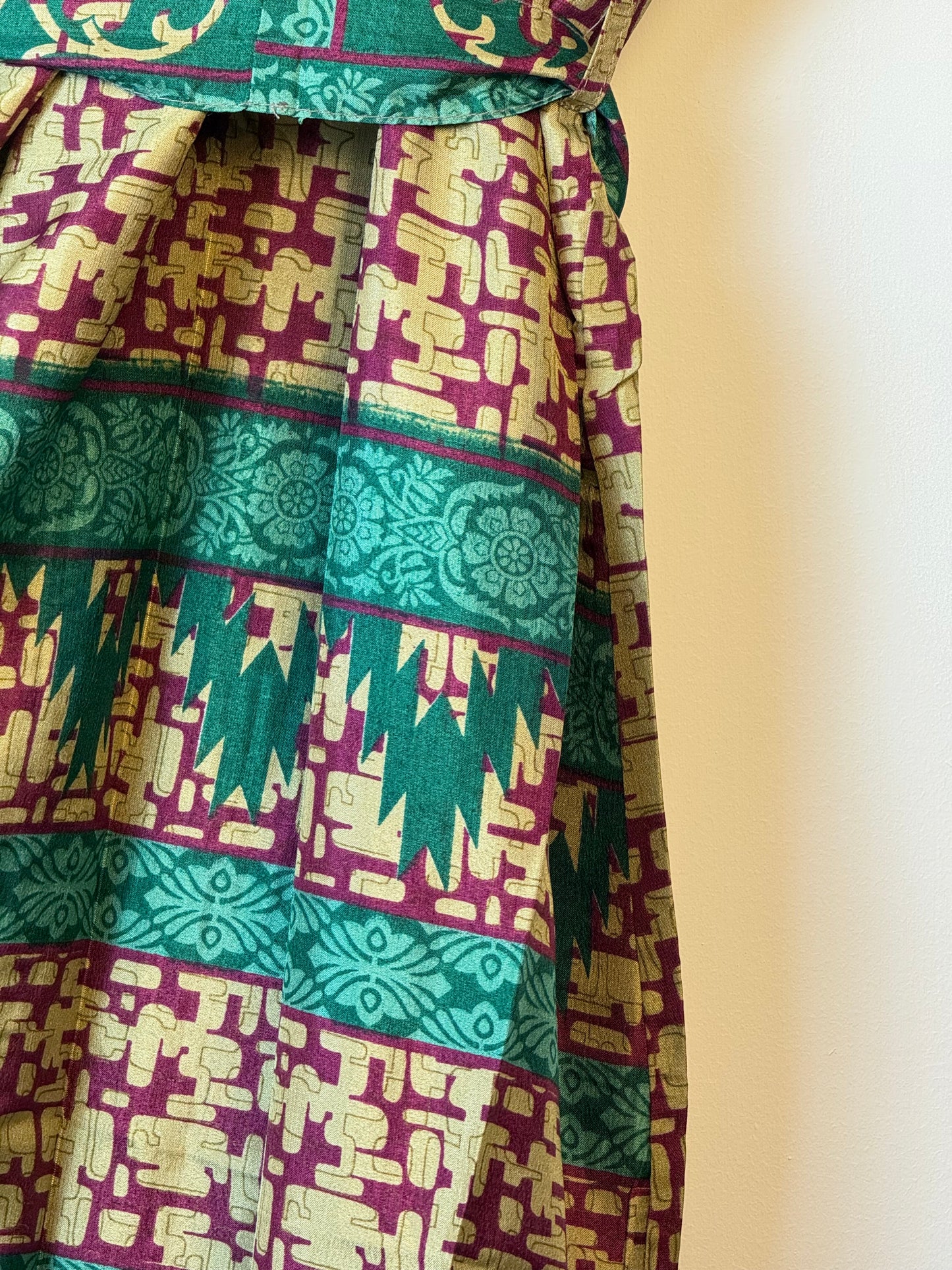 Vintage Saree Silk Kimono / Duster - Long