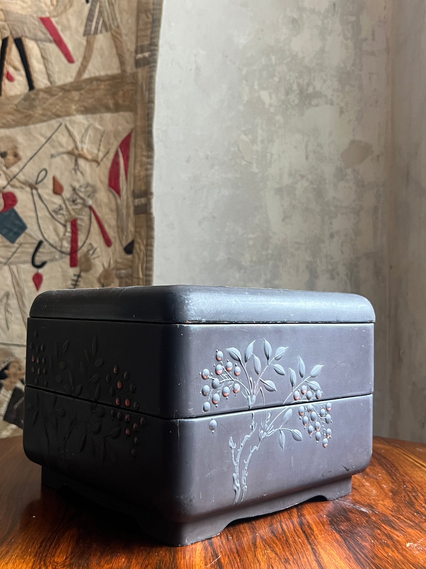 Japanese Lacquerware Two Layer Jubako Box - c1920