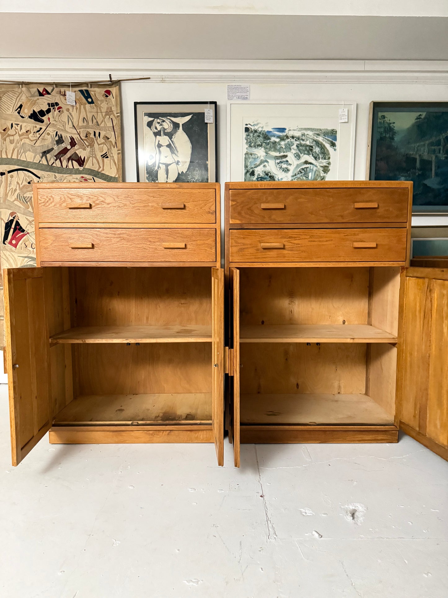 A Pair of Tallboys from the Post War Utility Furniture Scheme