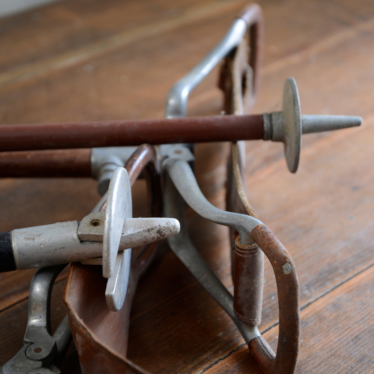 Collection of Four Walking / Shooting Seat Sticks