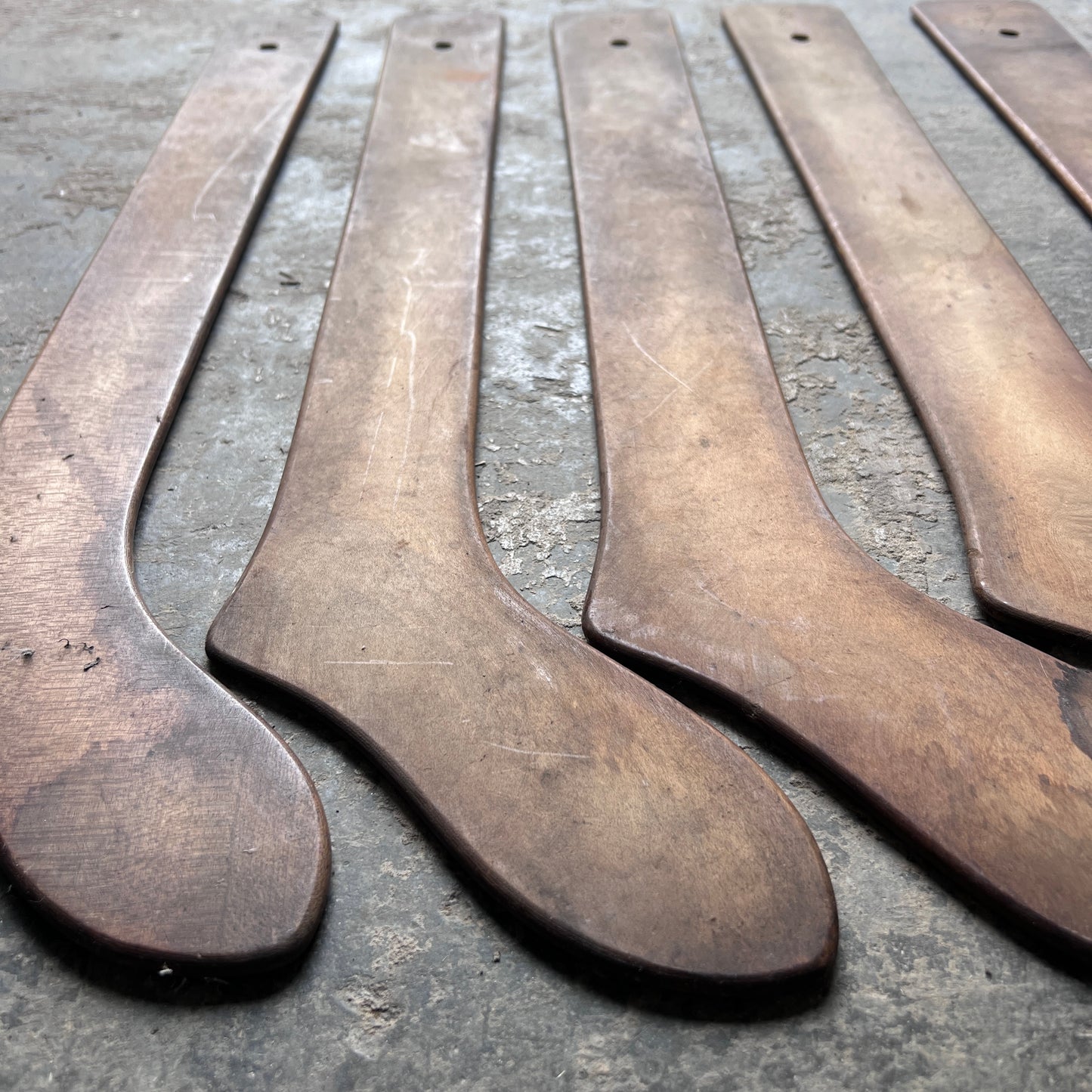 Set of Six Hopewell Maker English Mahogany Sock Frames