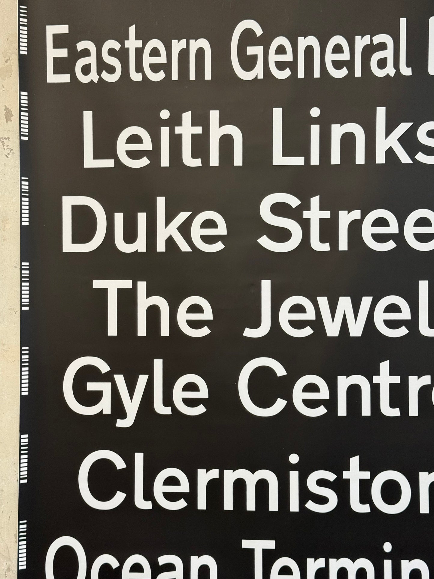 Edinburgh Destination Bus Blind - Hillend to Ocean Terminal