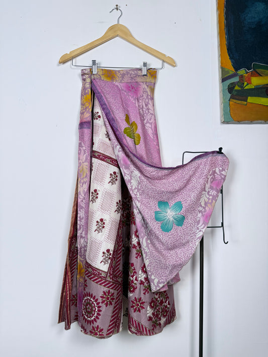 Vintage Saree Silk Wrap Skirt