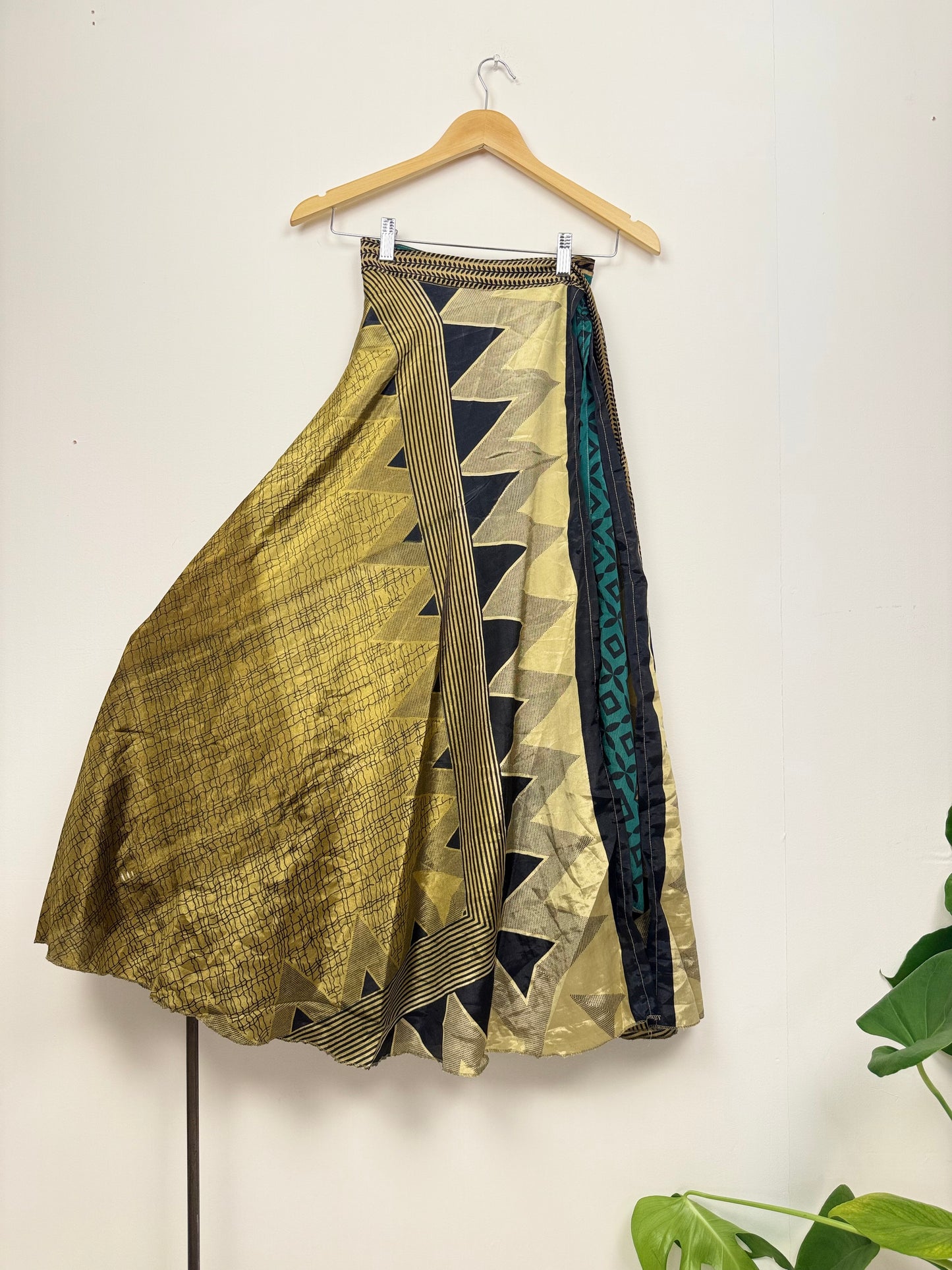 Vintage Saree Silk Wrap Skirt