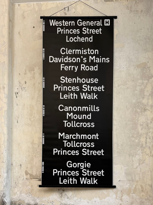 Edinburgh Destination Bus Blind - Western General to Leith Walk