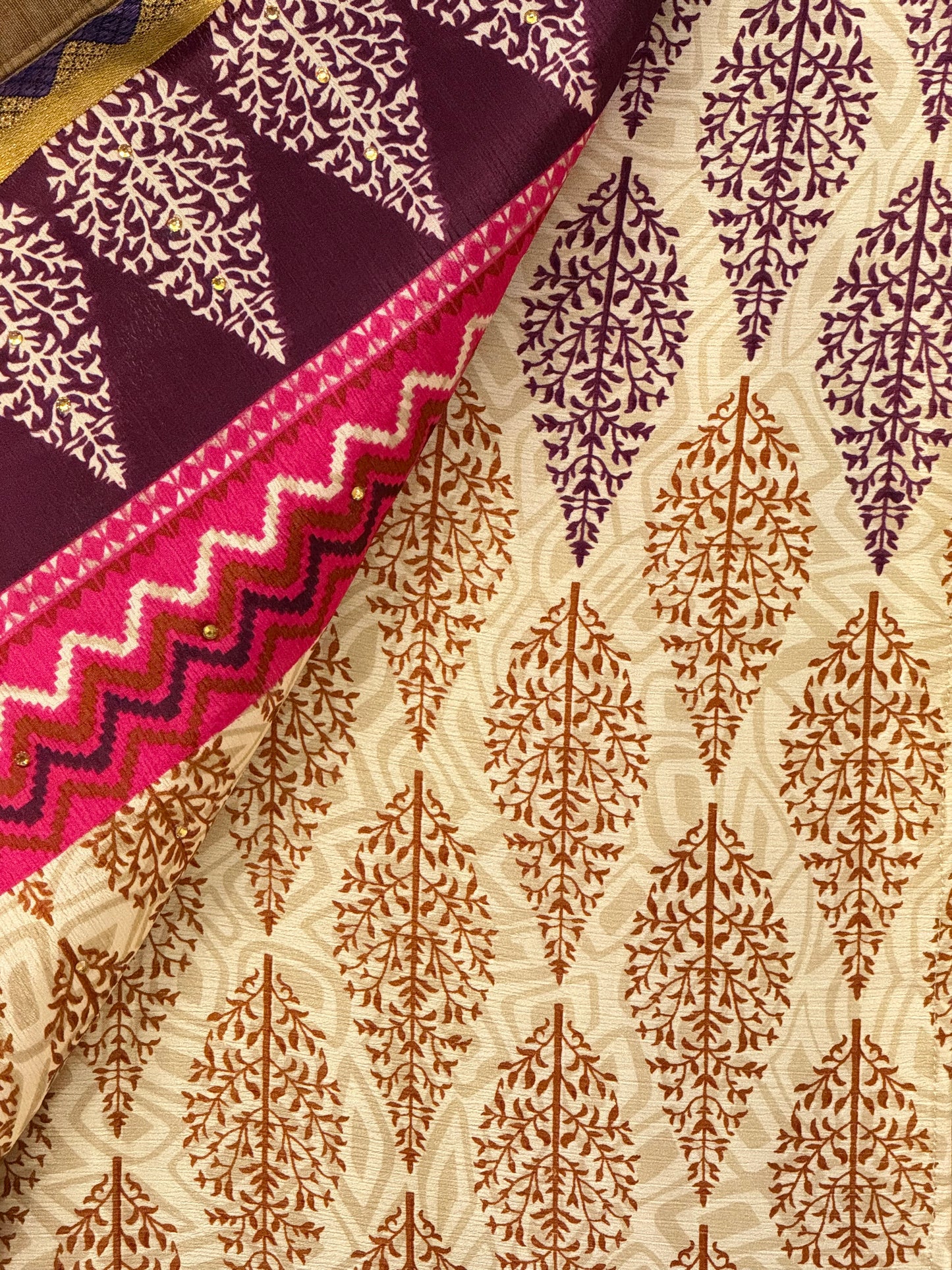 Vintage Pure Silk Saree Fabric