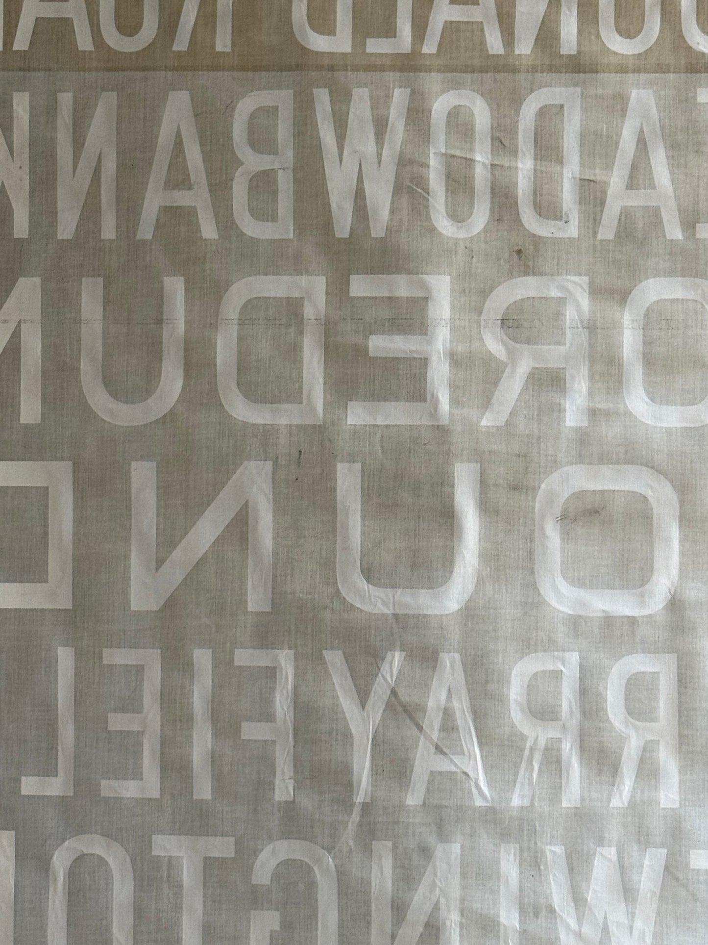 1950’s Linen Destination Bus Blind - Edinburgh - London Road to Portobello