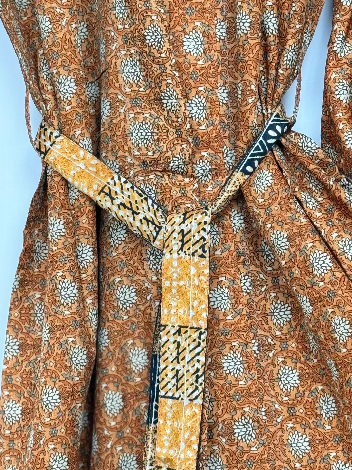 Vintage Saree Silk Kimono / Duster - Long