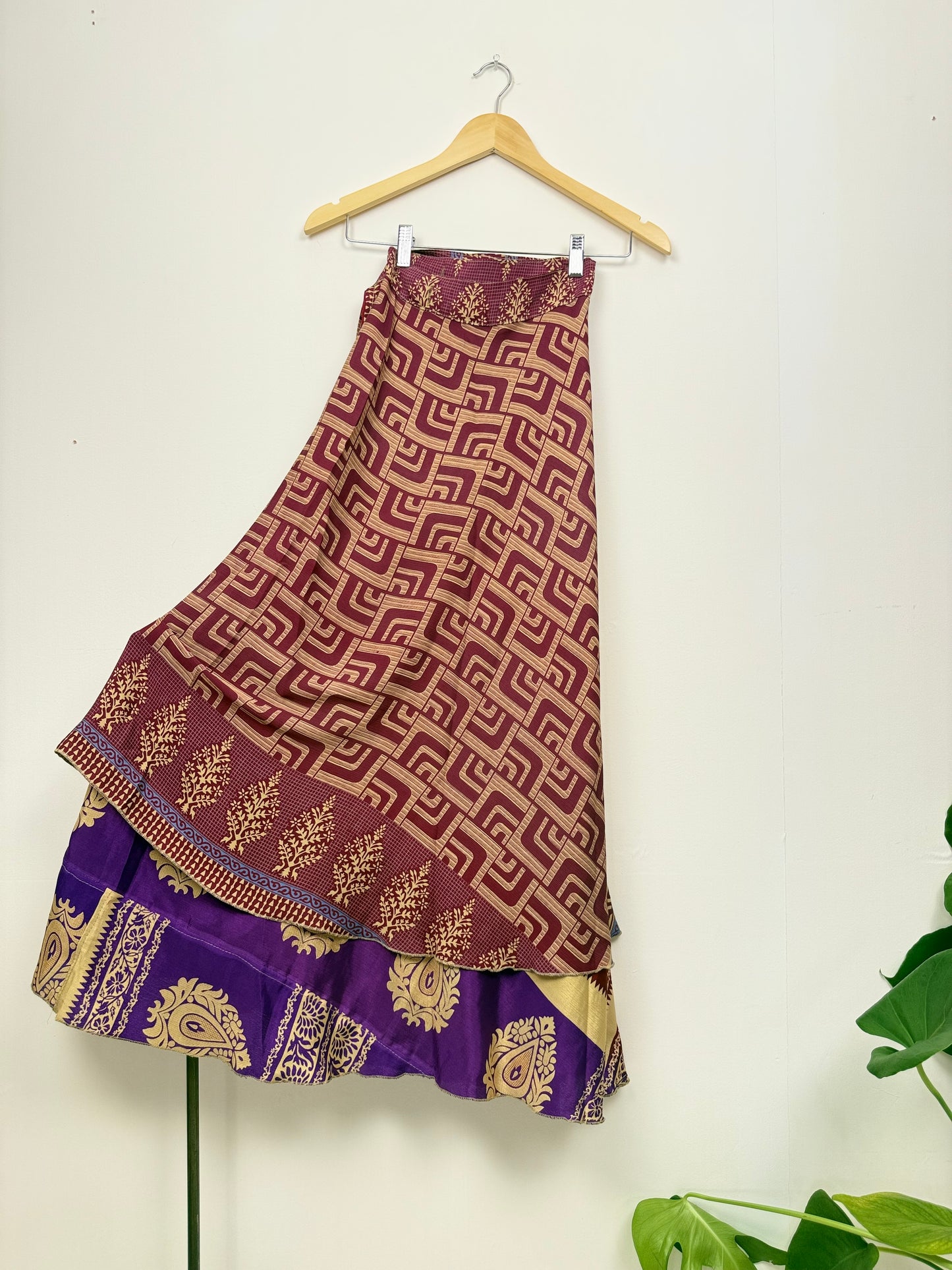Vintage Saree Silk Wrap Skirt