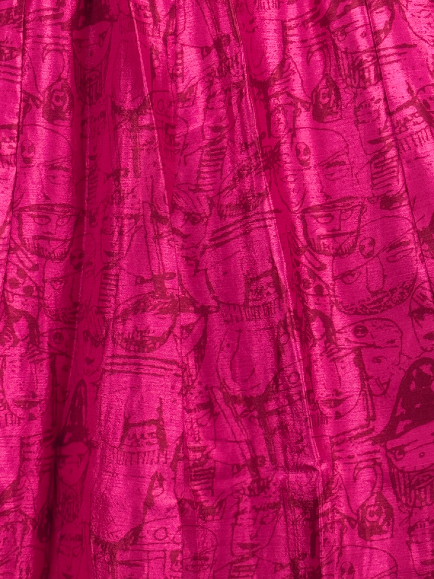 Vintage Saree Silk Pleated Skirt