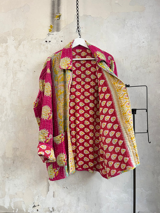 Vintage Cotton Kantha Reversible Jacket ~ No 3