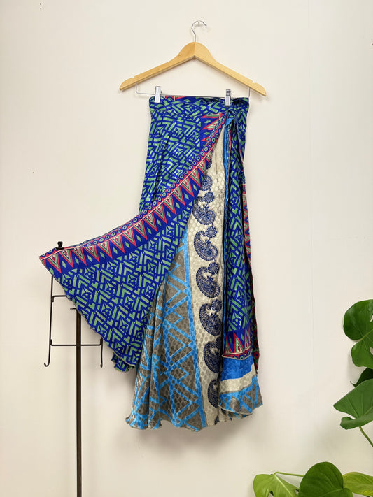 Vintage Saree Silk Wrap Skirt