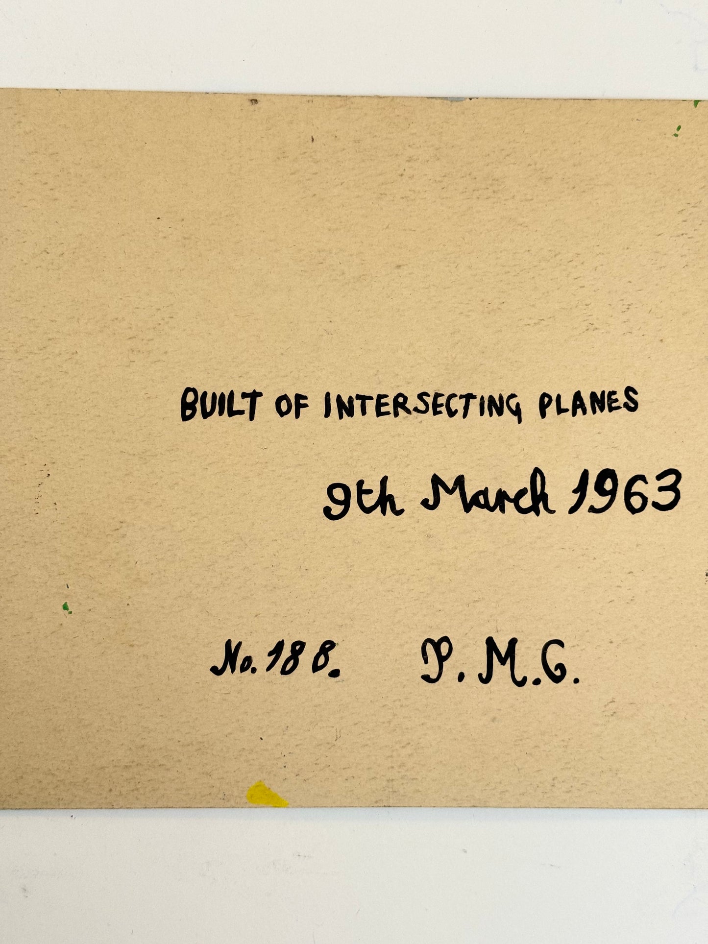 No. 188 Built of Intersecting Planes - PETER CROTTY, British | 1943-present