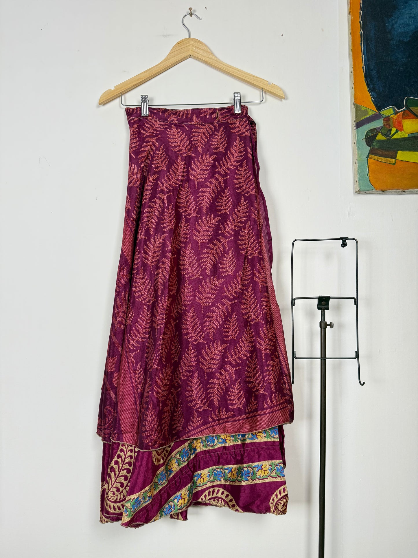 Vintage Saree Silk Wrap Skirt