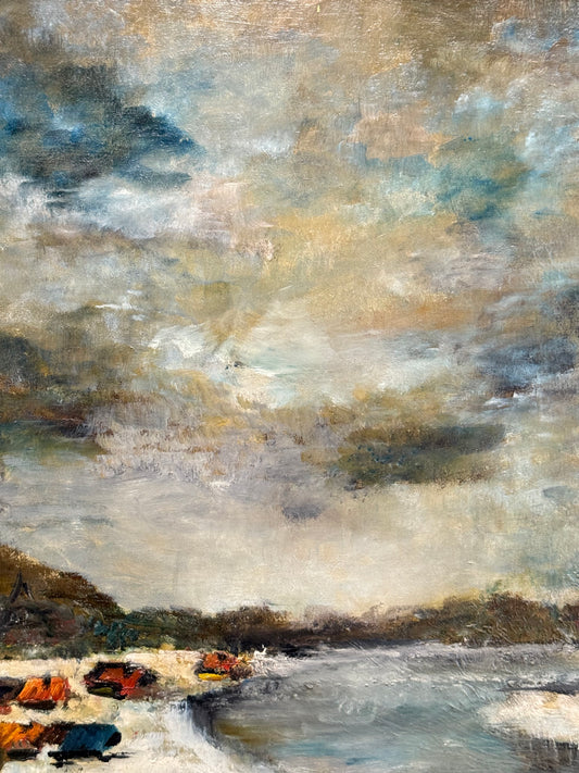 Impressionist Sky over Tents | Belgium Post War