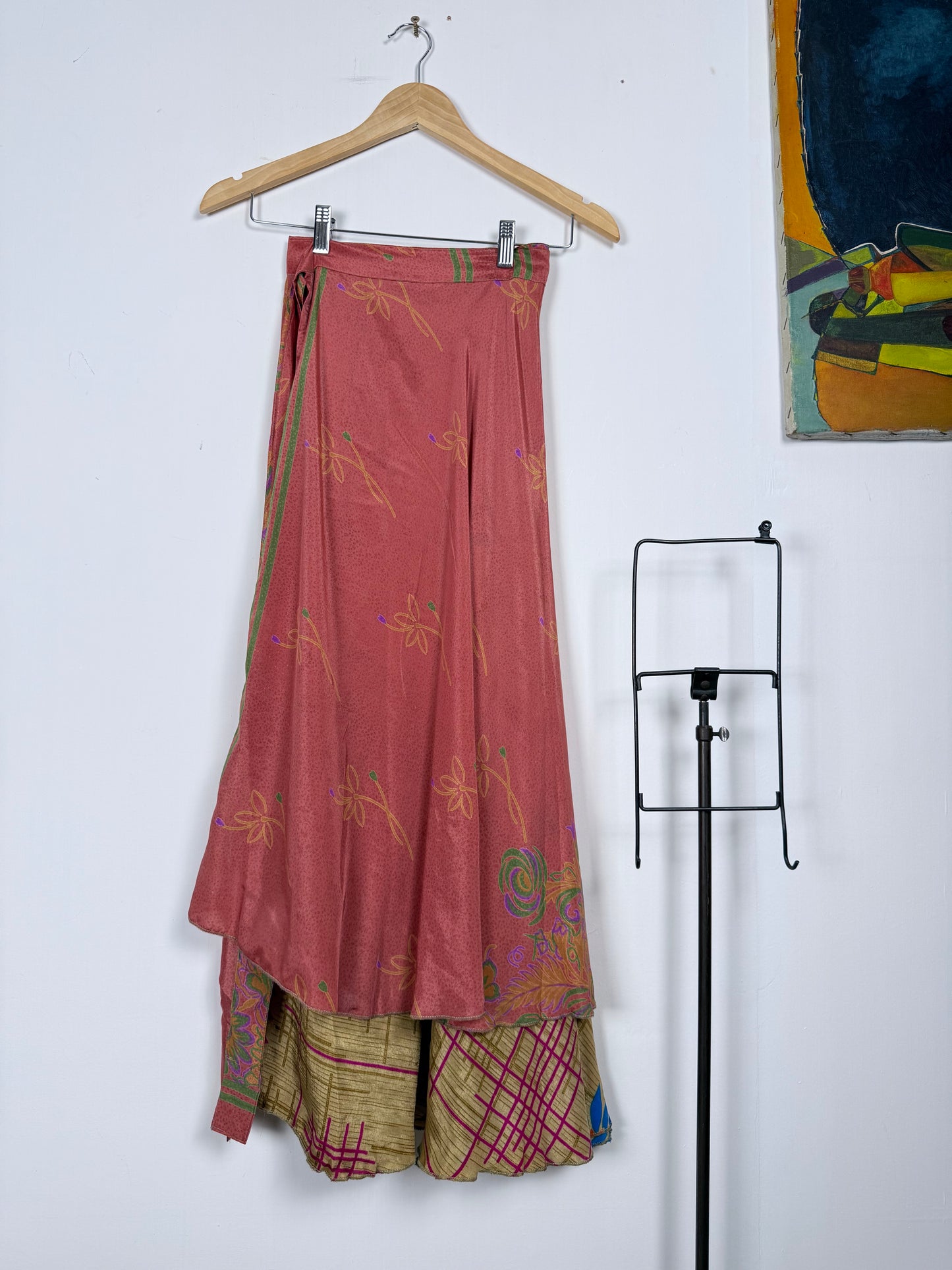 Vintage Saree Silk Wrap Skirt