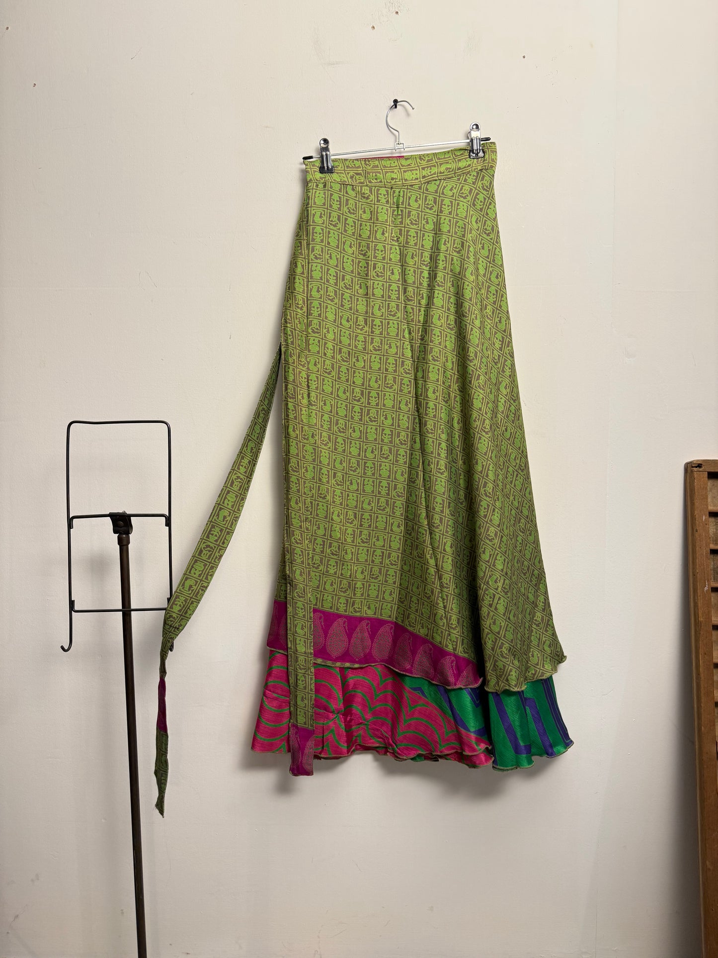 Vintage Saree Silk Wrap Skirt