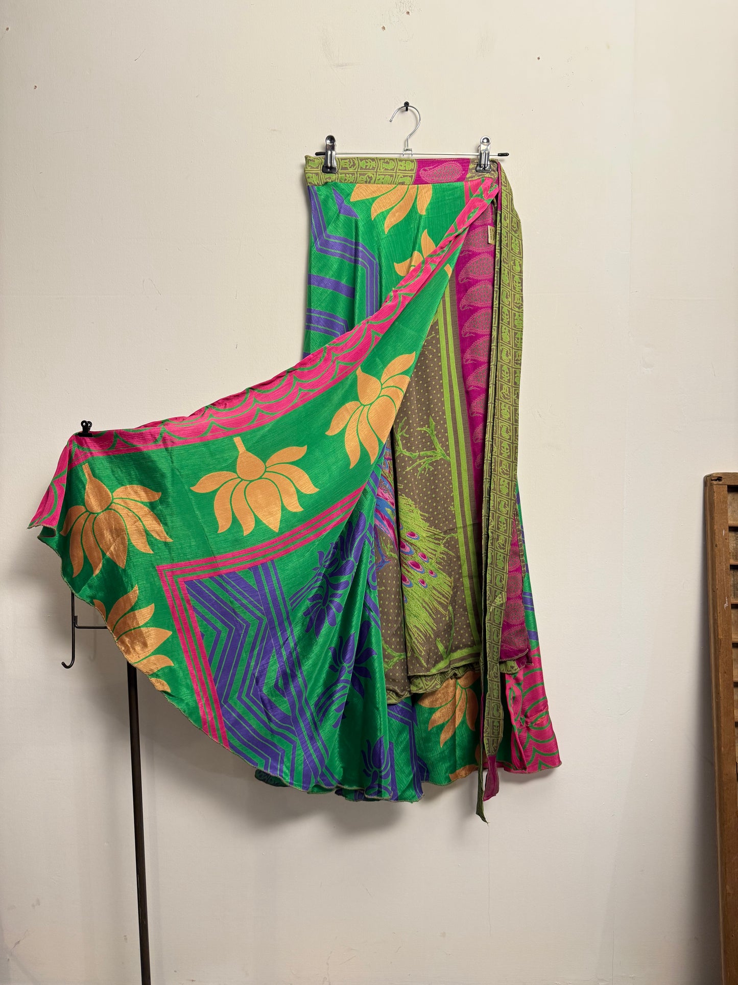 Vintage Saree Silk Wrap Skirt