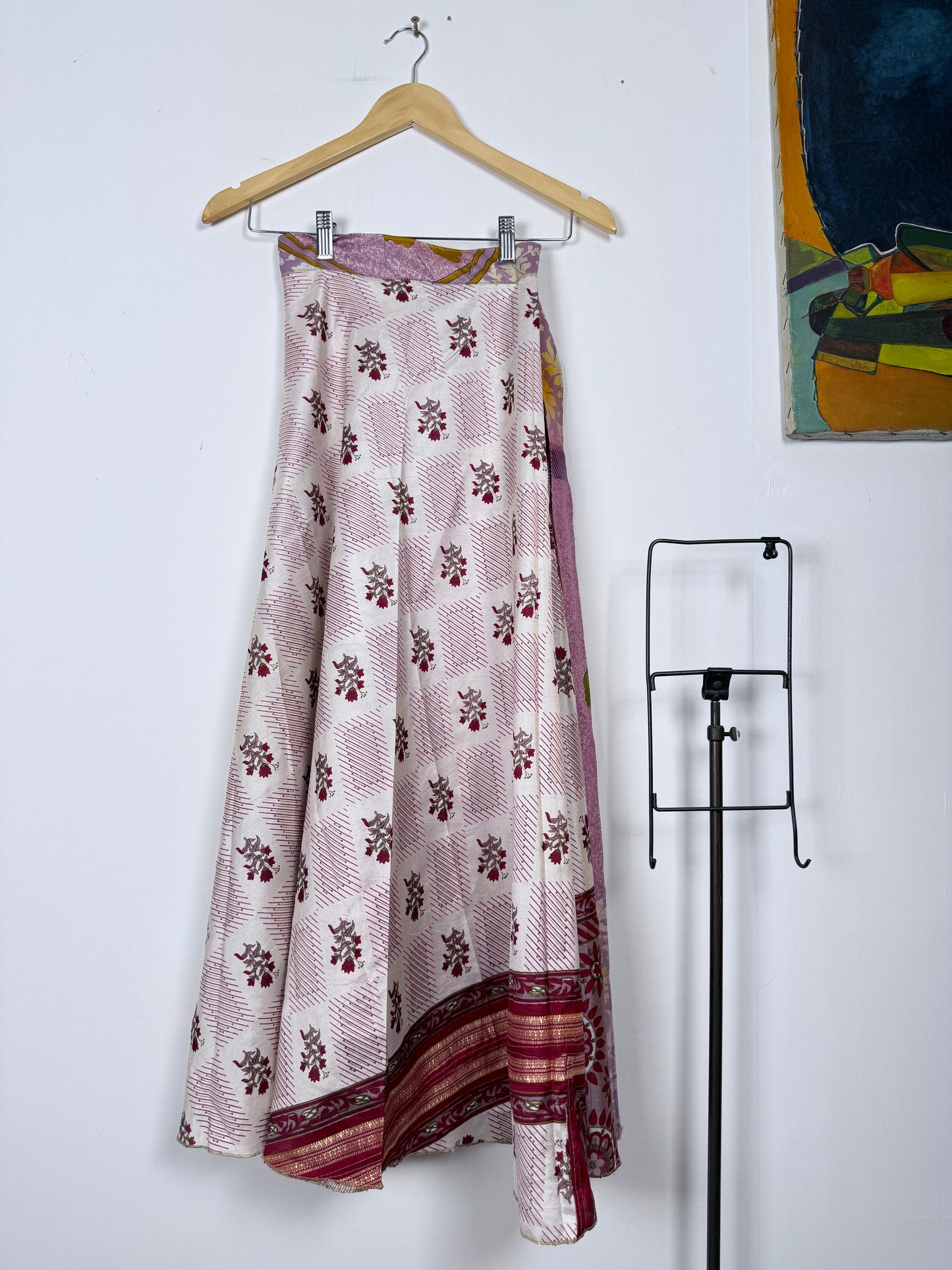 Vintage Saree Silk Wrap Skirt