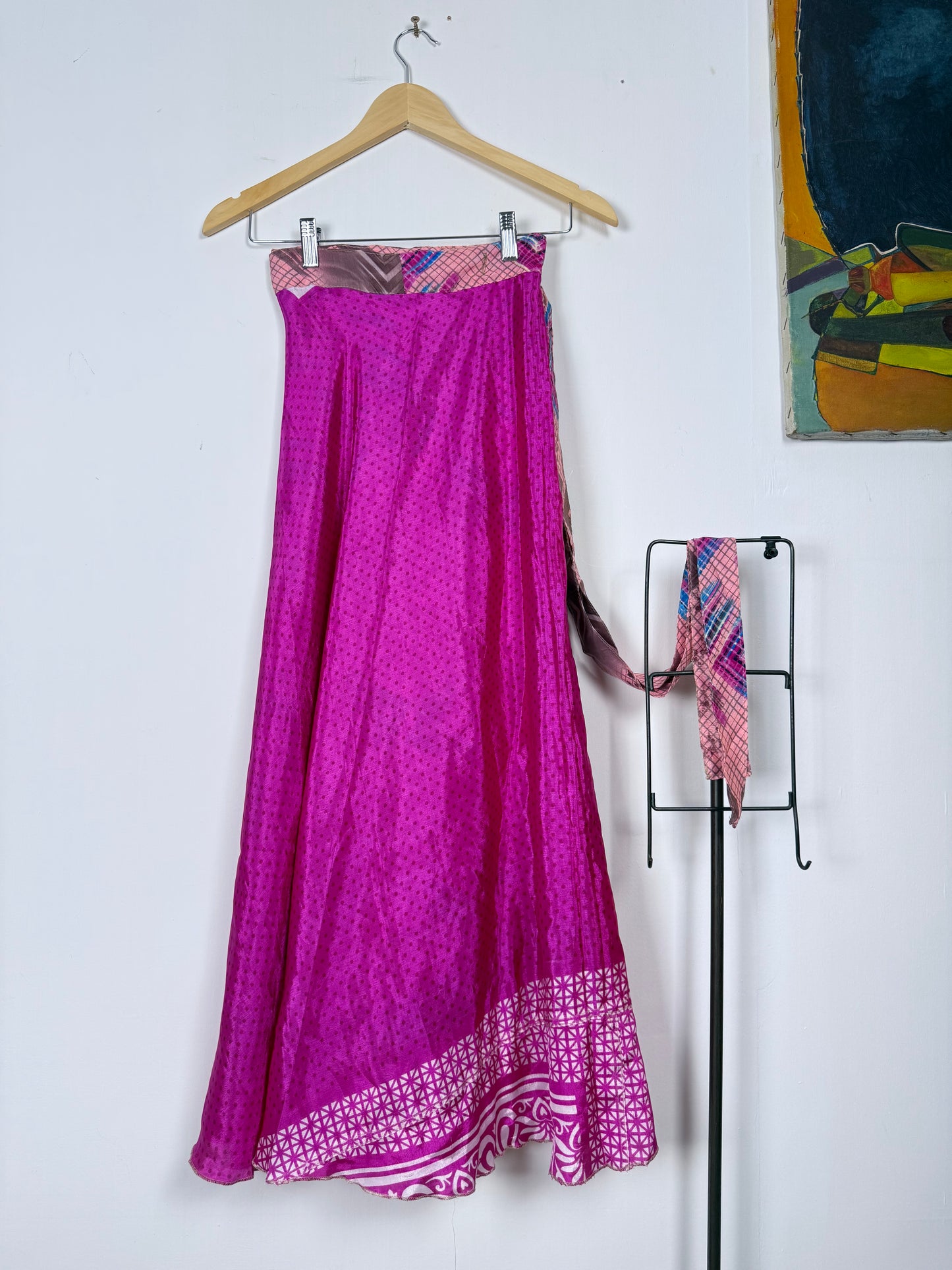 Vintage Saree Silk Wrap Skirt