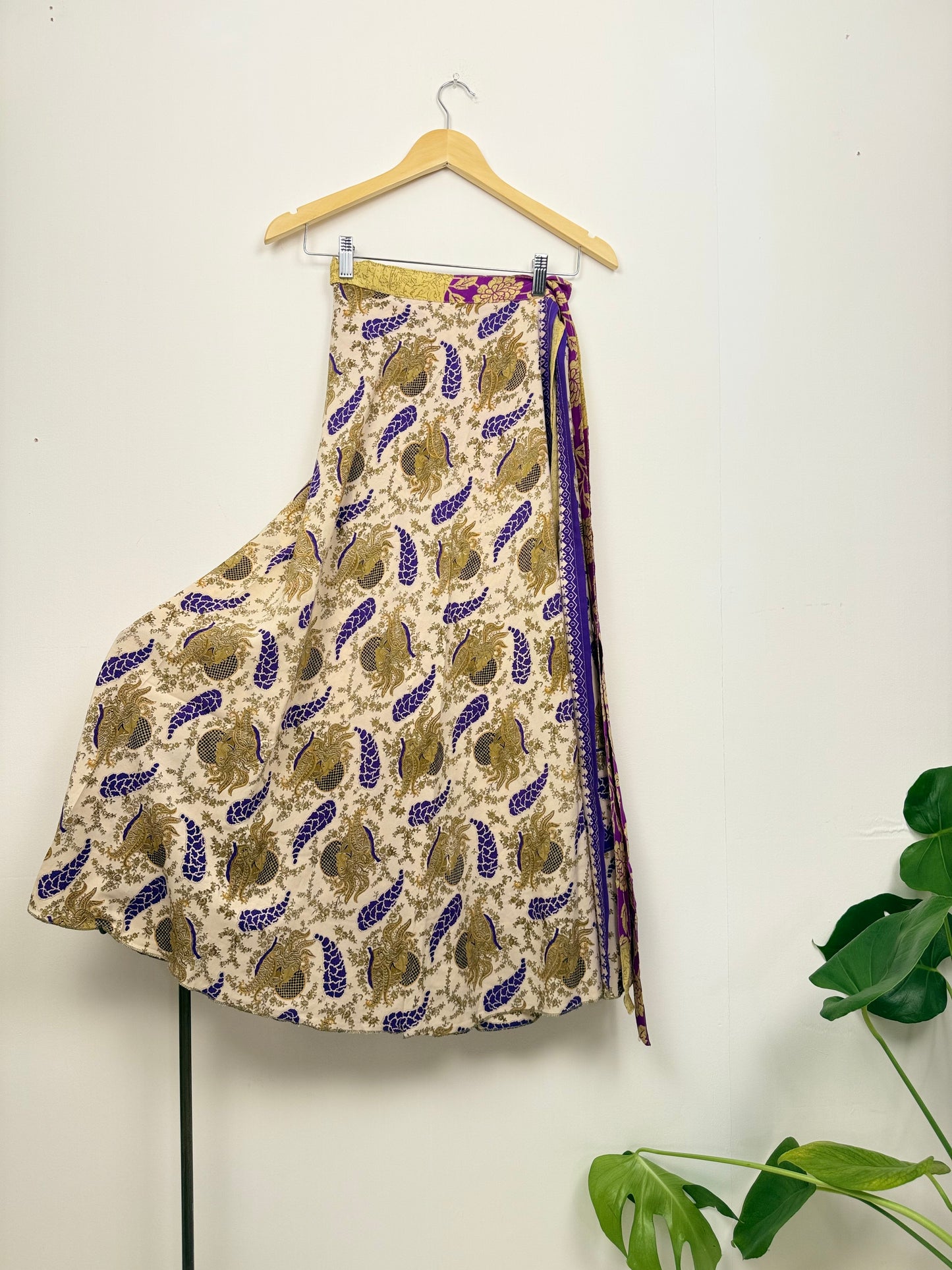 Vintage Saree Silk Wrap Skirt