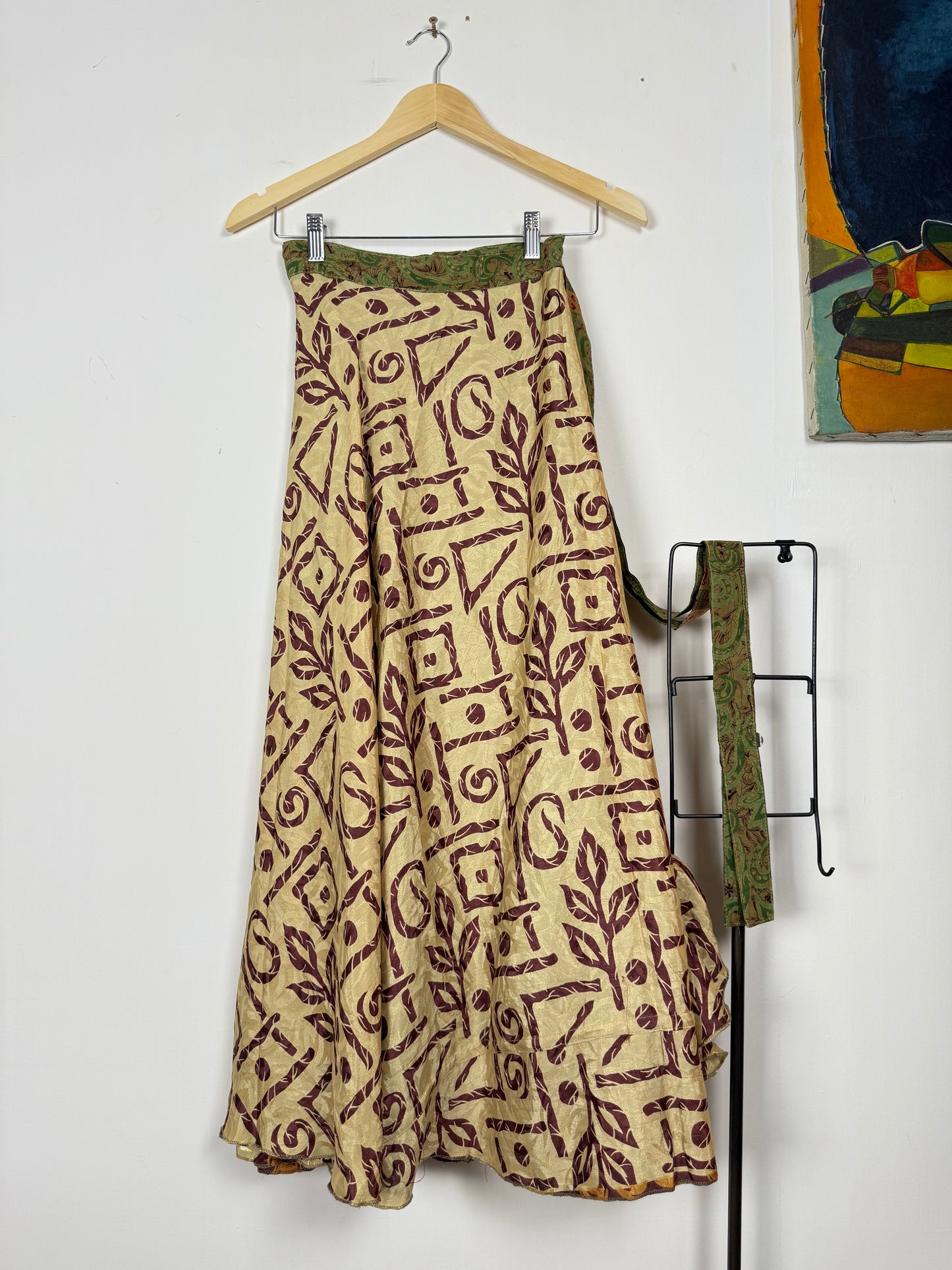 Vintage Saree Silk Wrap Skirt