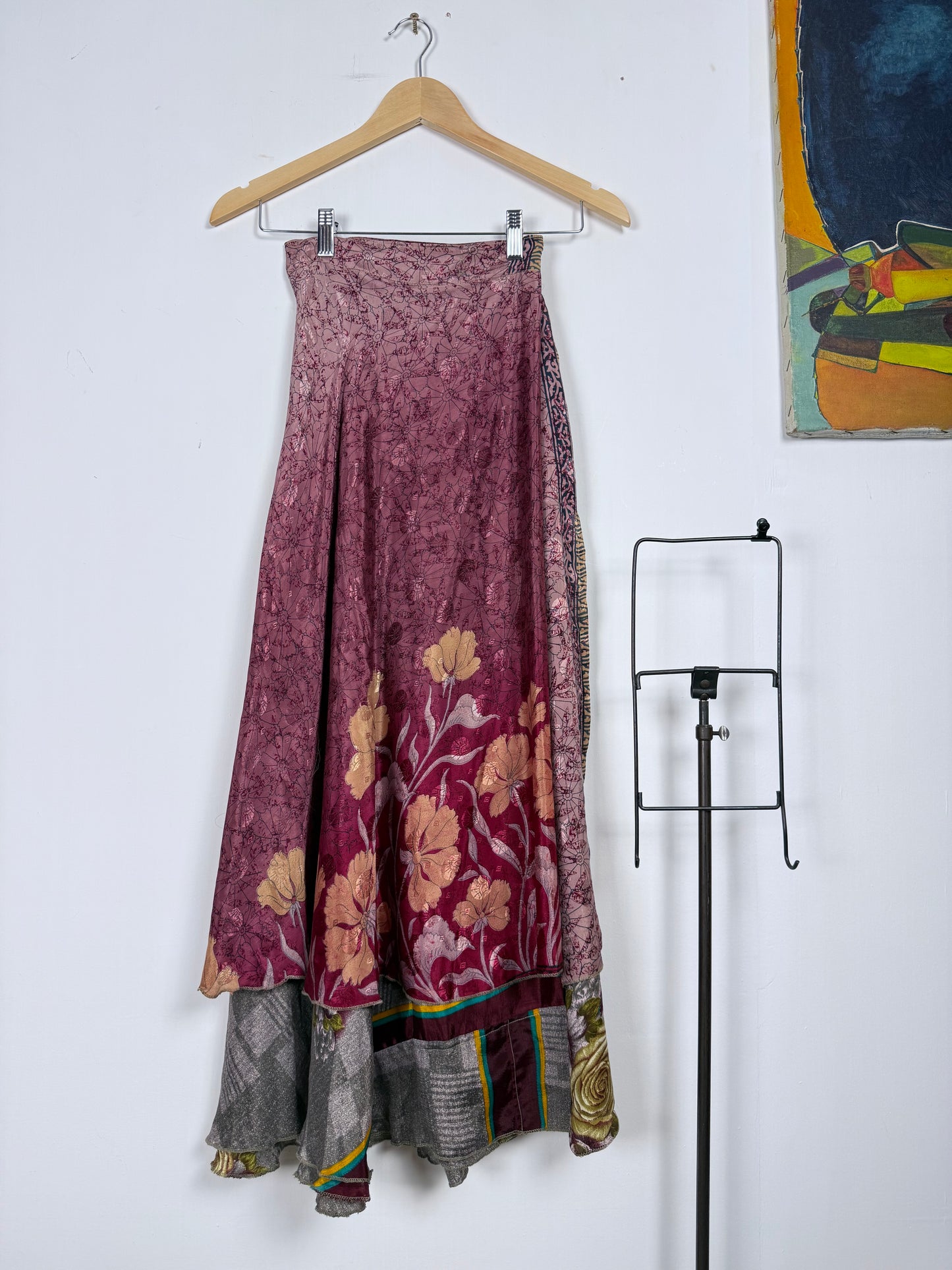 Vintage Saree Silk Wrap Skirt