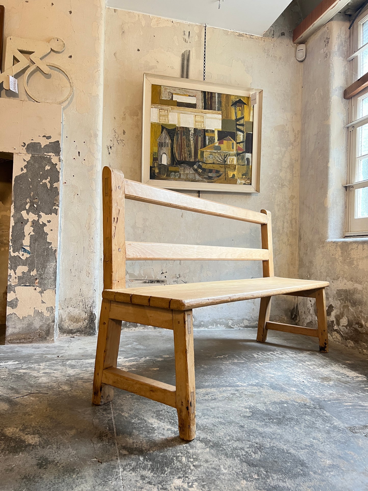 Late 19thC Pine Bench