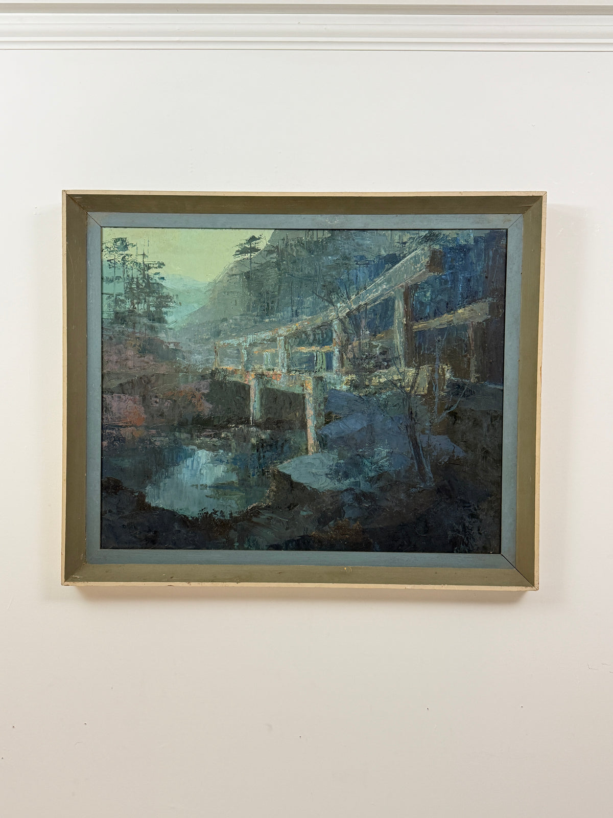 The Bridge, 1964 | Hans Hedley | British Modernist Oil Painting