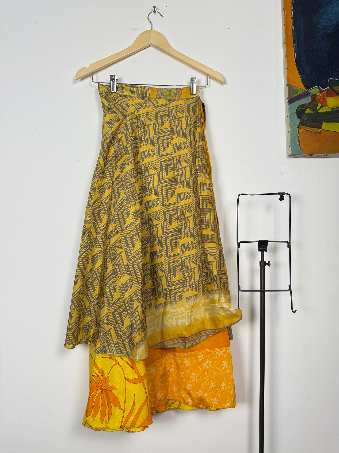 Vintage Saree Silk Wrap Skirt