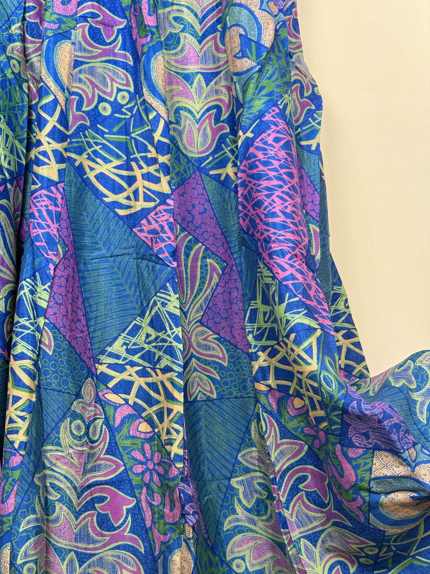 Vintage Saree Silk Pleated Skirt