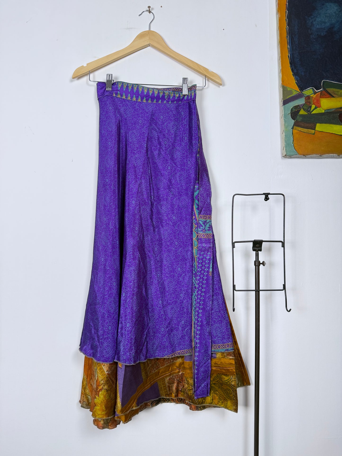Vintage Saree Silk Wrap Skirt
