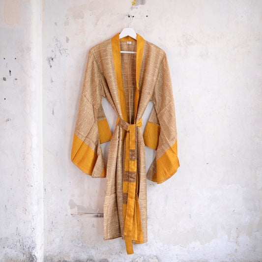 Vintage Saree Silk Batwing Kimono