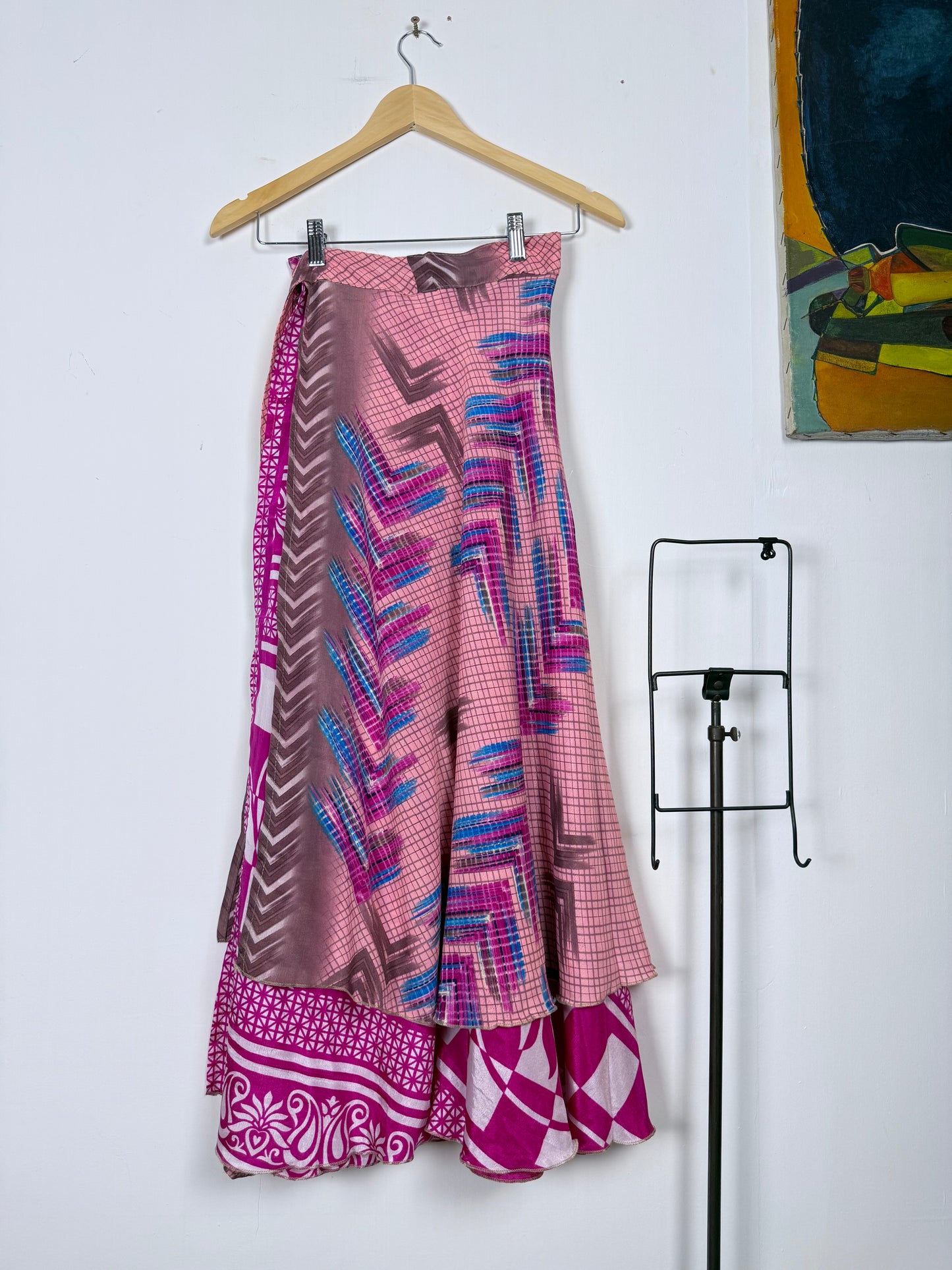 Vintage Saree Silk Wrap Skirt