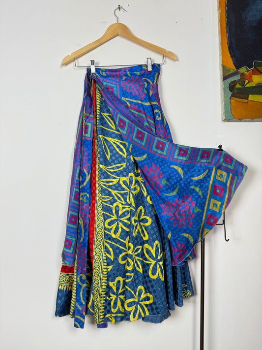 Vintage Saree Silk Wrap Skirt