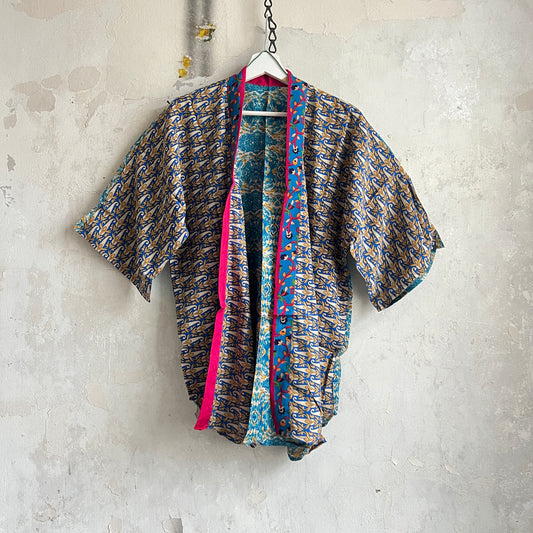 Vintage Saree Silk Open Shirt