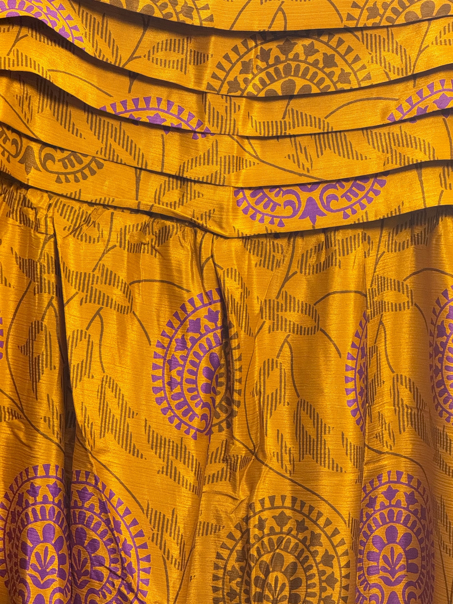 Vintage Saree Silk Pleated Skirt