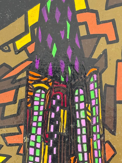 No. 166 Rain in the Coventry Precincts - PETER CROTTY, British | 1943-present
