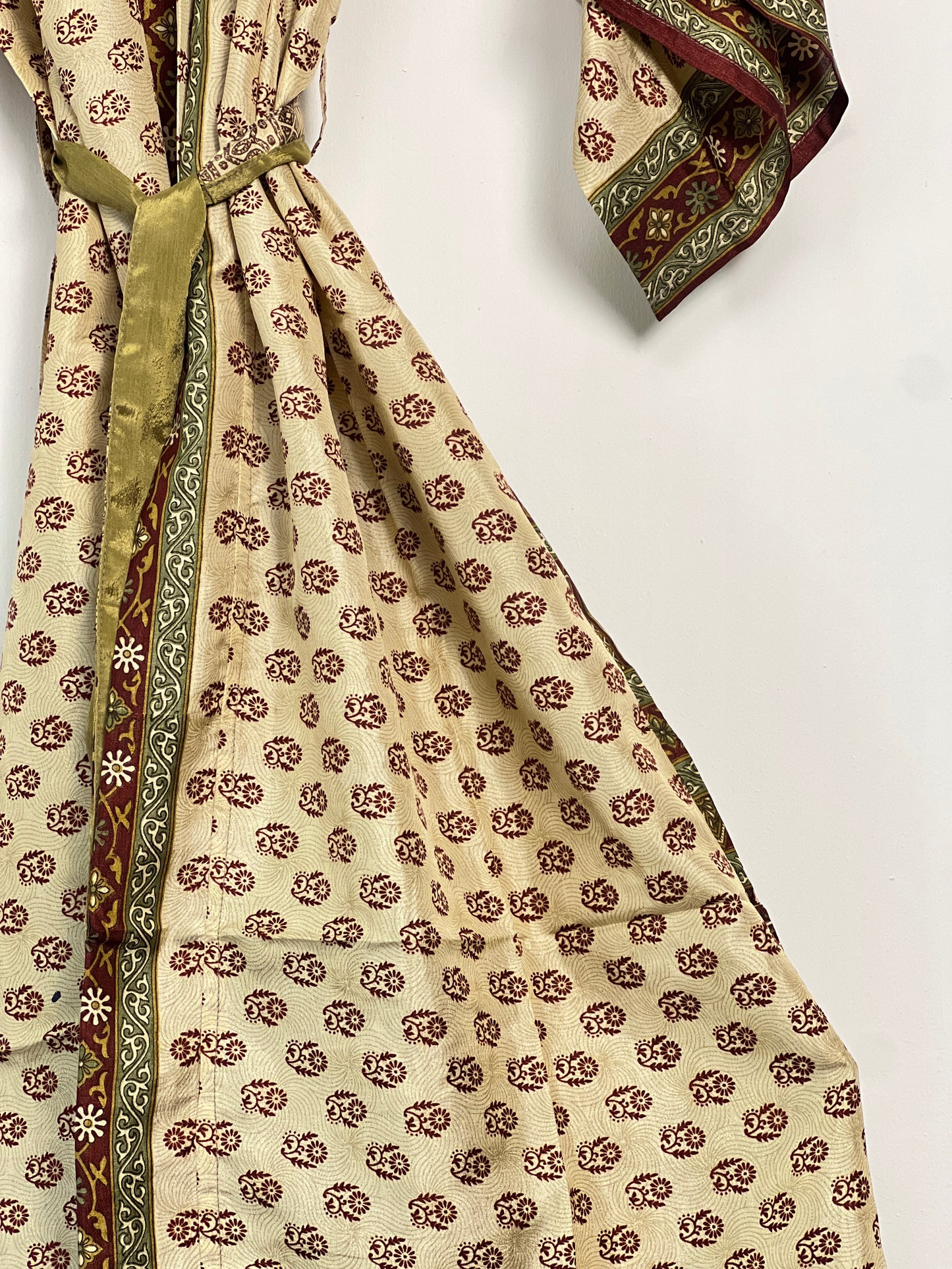 Vintage Saree Silk Kimono / Duster - Long