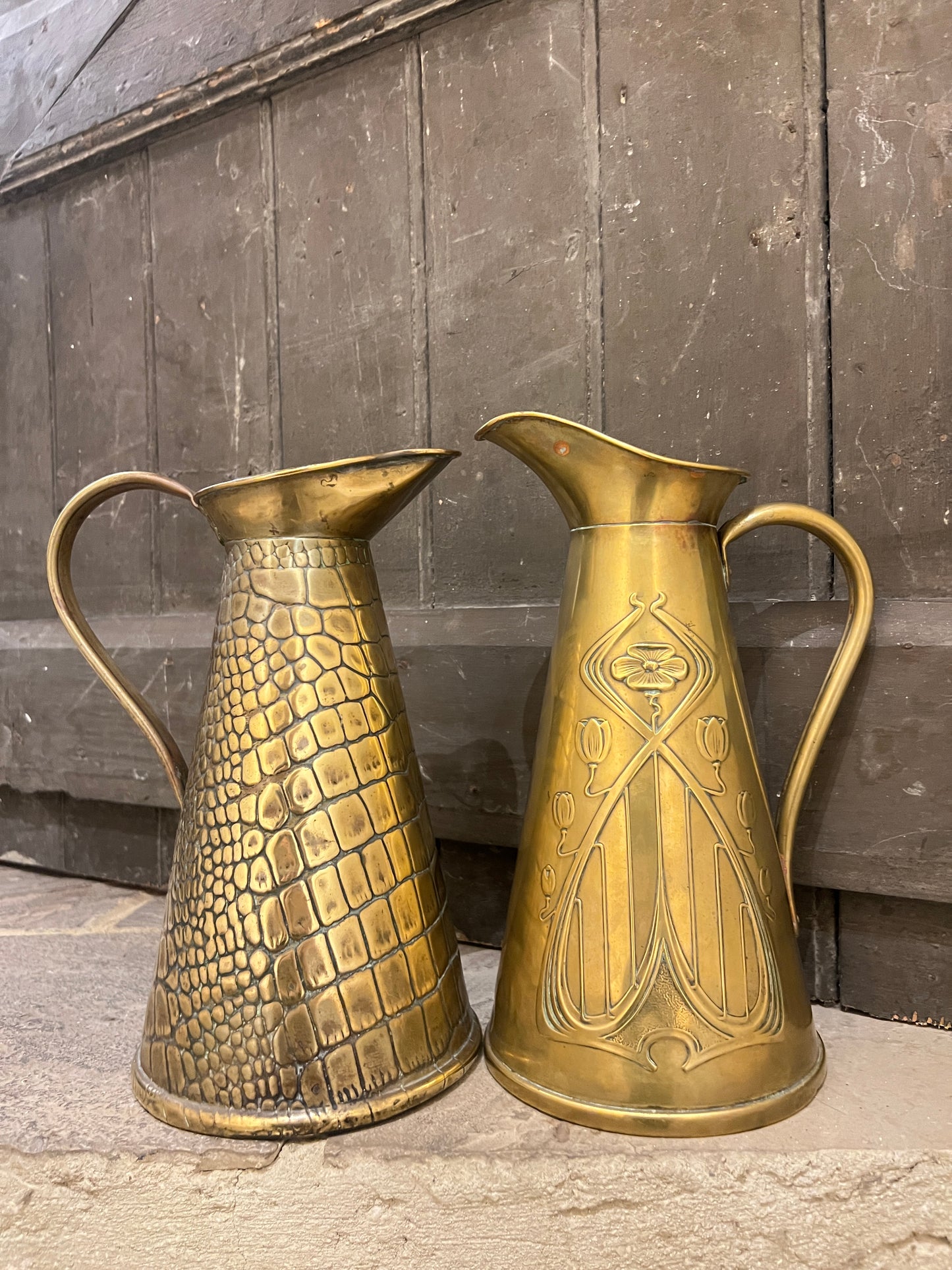 Two Brass Jugs ~ Joseph Sankey and Sons