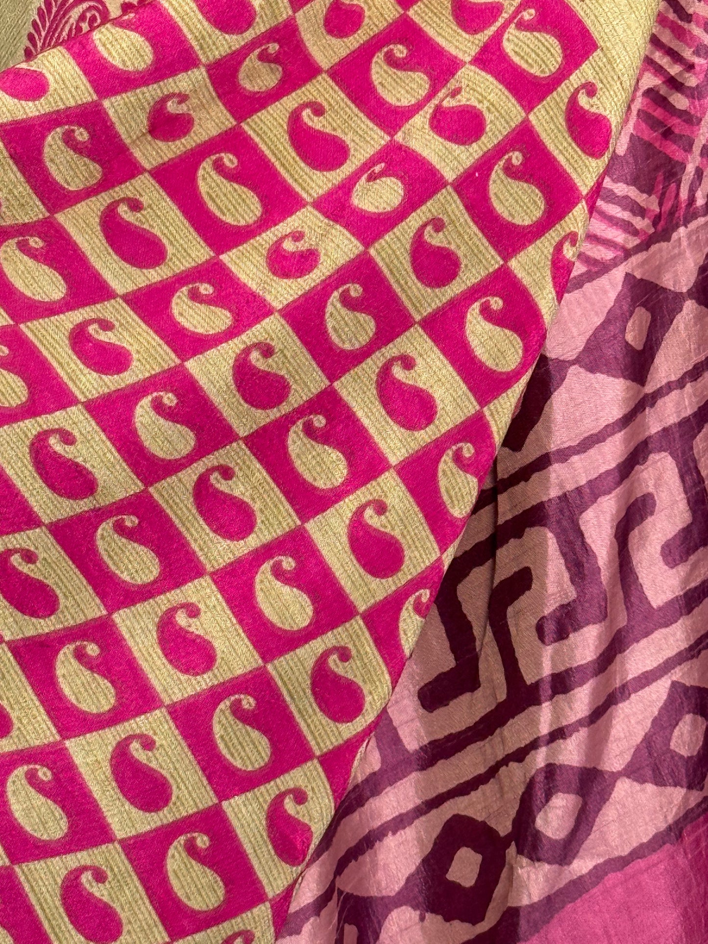 Vintage Saree Silk Wrap Skirt