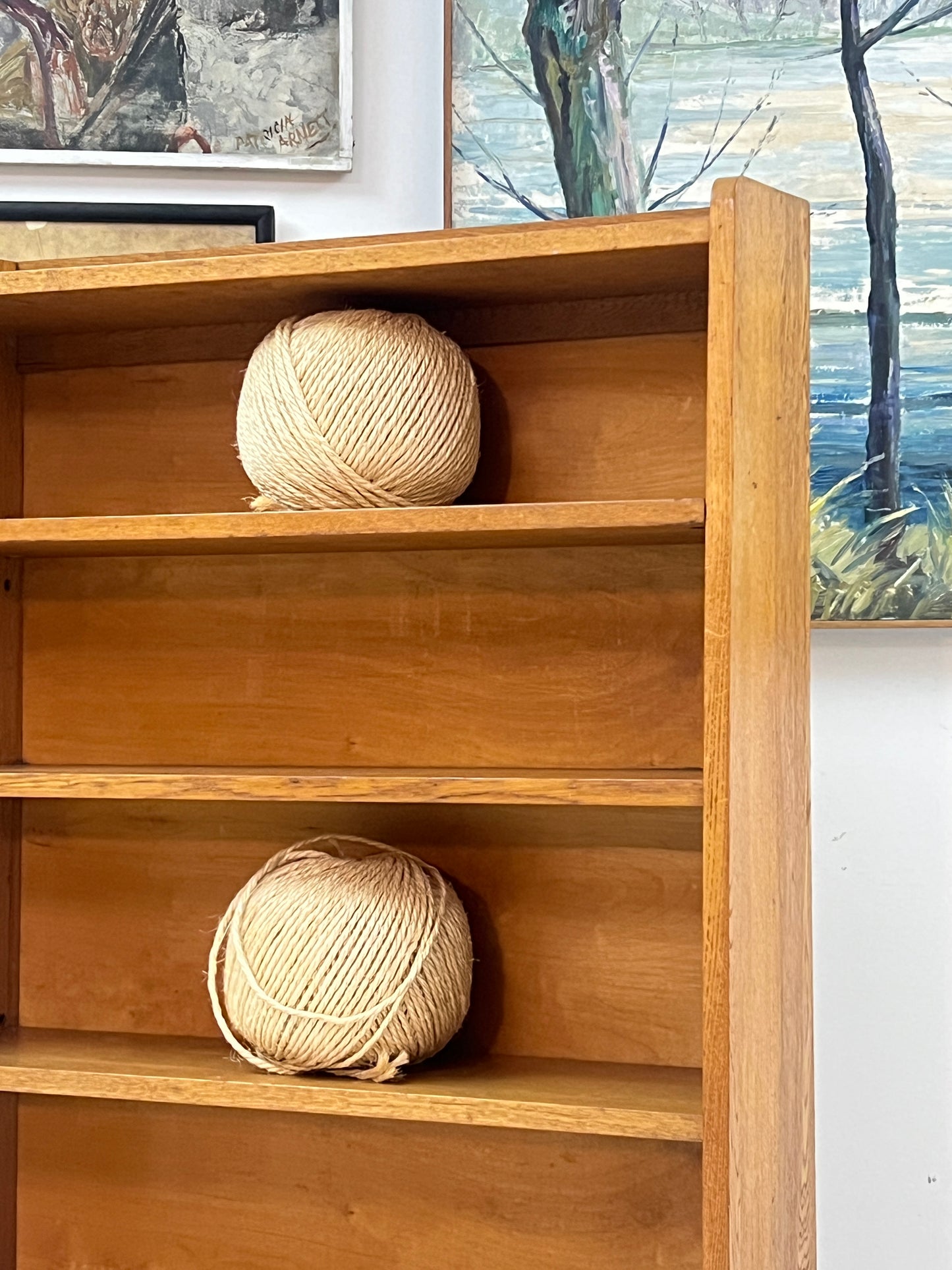 A 1950's Oak Open Bookcase