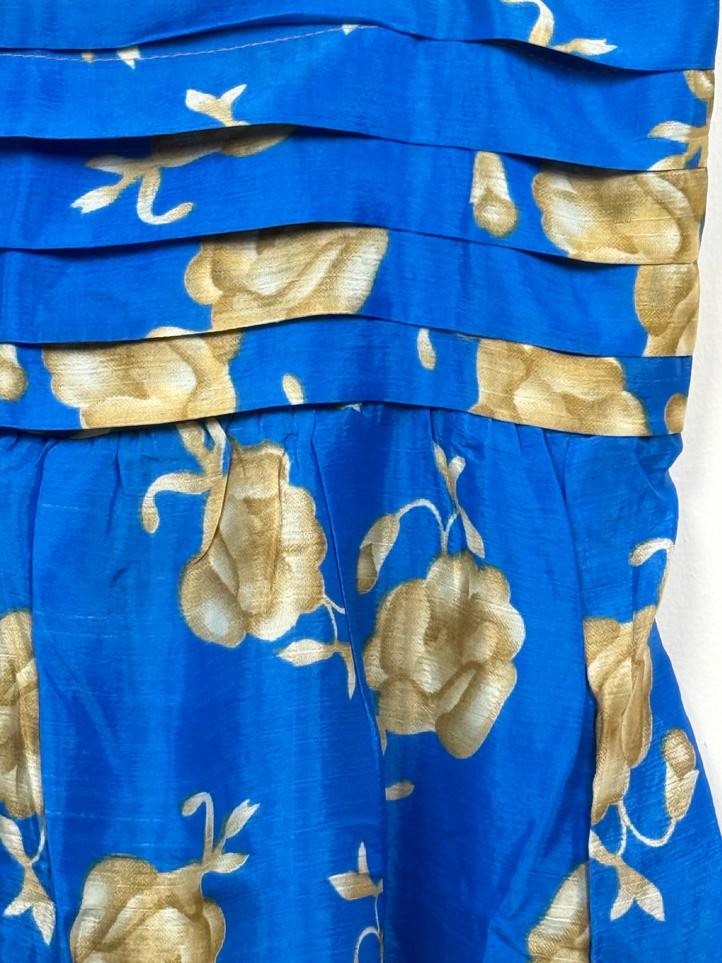 Vintage Saree Silk Pleated Skirt