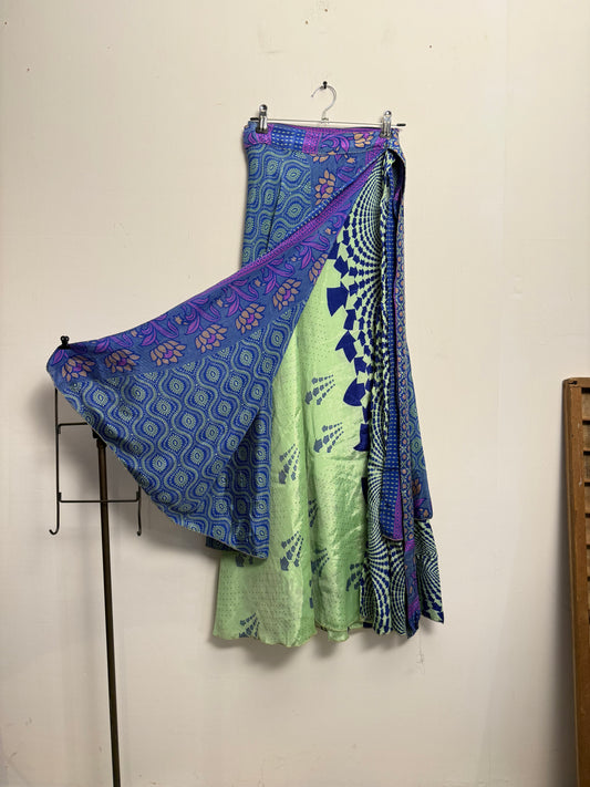 Vintage Saree Silk Wrap Skirt