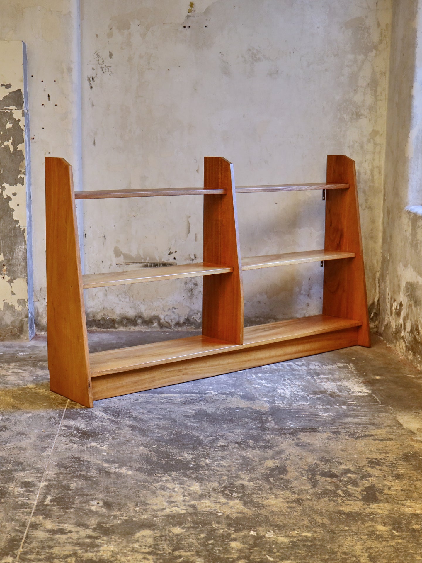 1970’s Teak Open Bookshelves with graduating shelves.