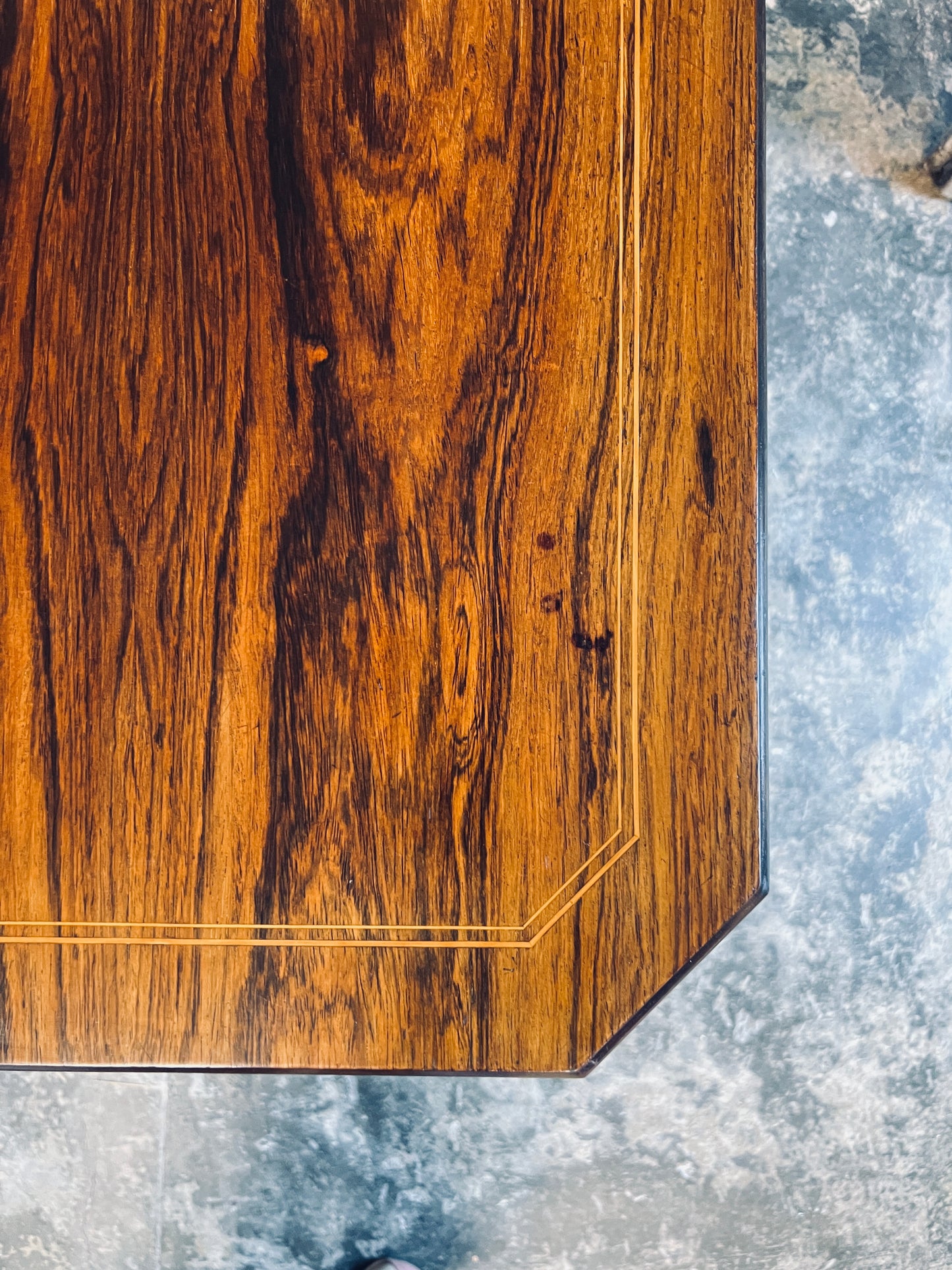 19thC Rosewood Two Tier Side Table