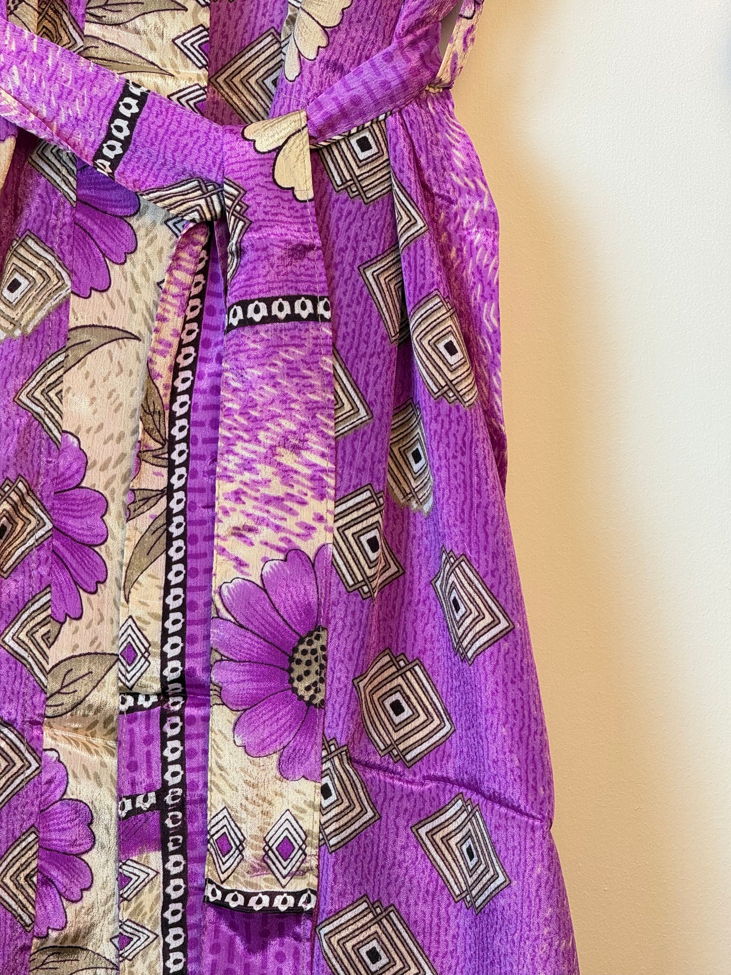 Vintage Saree Silk Kimono / Duster - Long