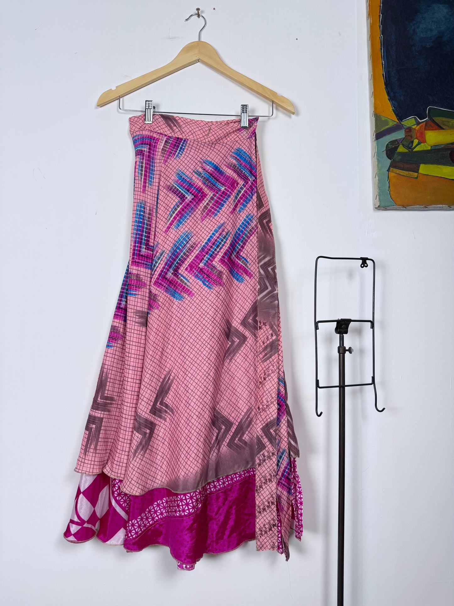 Vintage Saree Silk Wrap Skirt