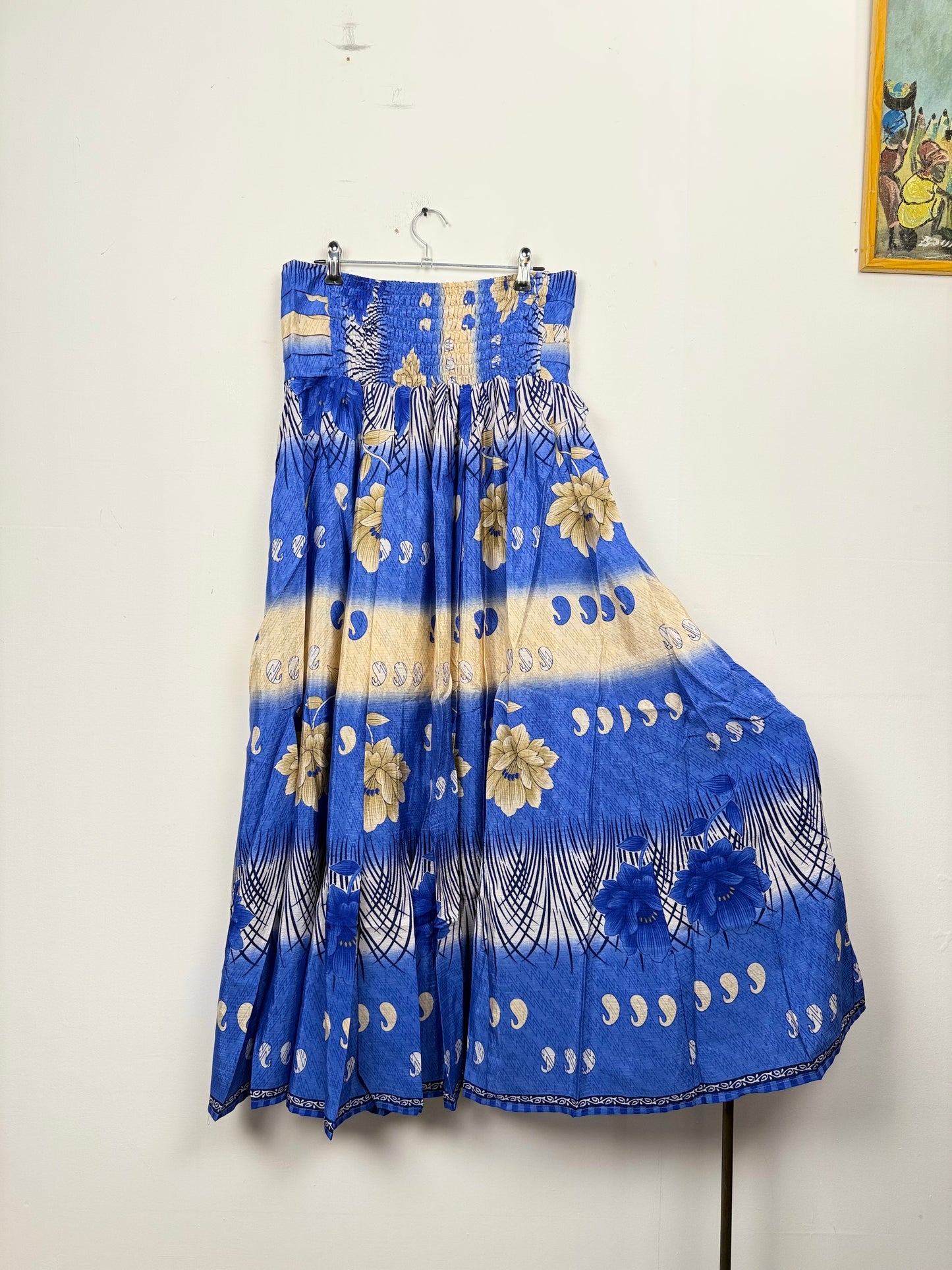 Vintage Saree Silk Pleated Skirt